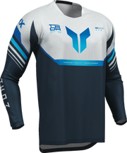 Thor Launchmode Air Raptor Jersey – Grau/Weiß/Mitternachtsblau