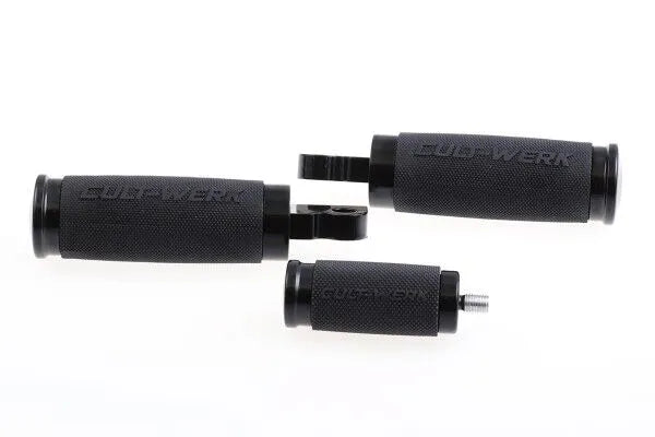 Cult Werk Fußrasten-Set Race – Schwarzes Aluminium