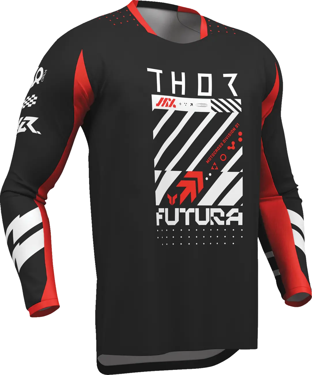 Thor Launchmode Futura Jersey – Schwarz/Rot/Weiß