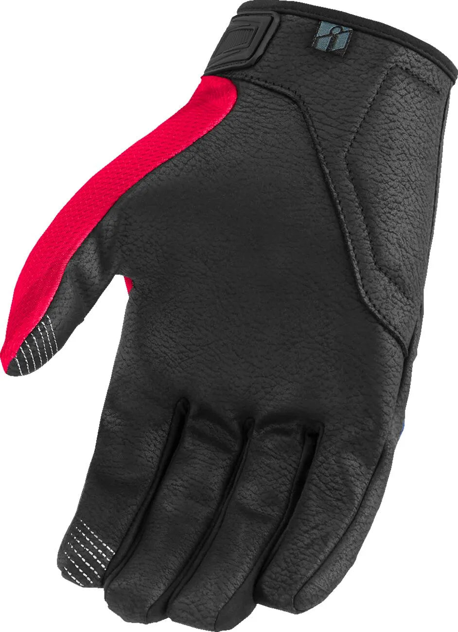Icon Hooligan™ Ce Tejas Libre Handschuhe – Schwarz/Blau/Rot/Weiß