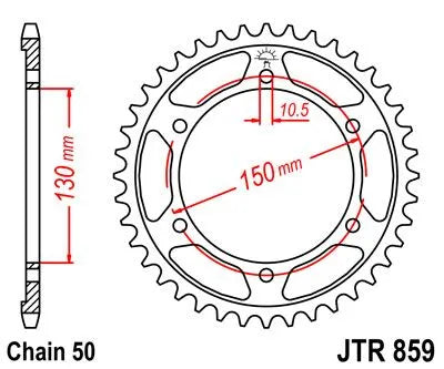 JT Sprockets Stahl-Kettenrad hinten - Schwarz verzinkt - 530