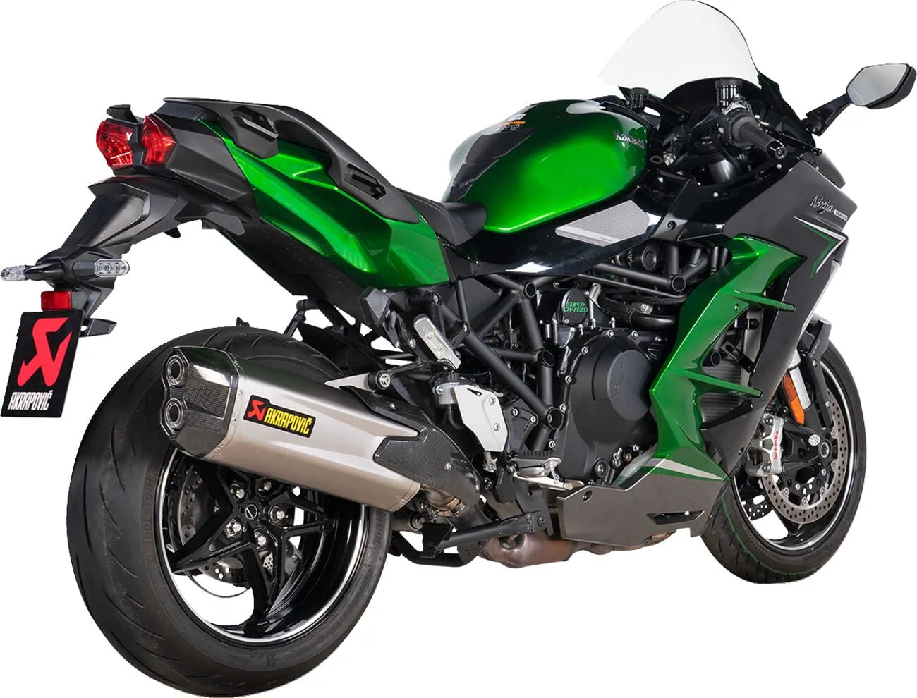 Akrapovic Slip-on Line Titan-Auspuff für Kawasaki Ninja H2 SX