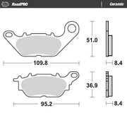 Moto-master Keramik-Bremsbeläge für Motorräder