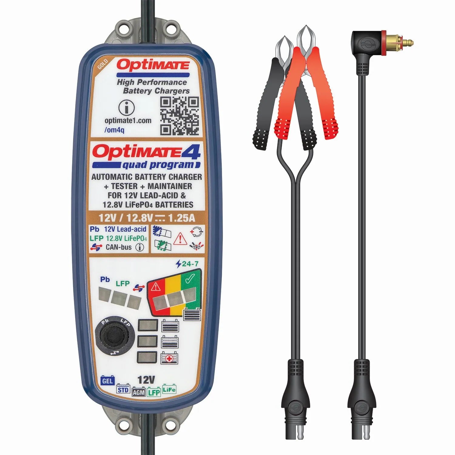 Tecmate Optimate 4 Quad 12V Akkuladegerät