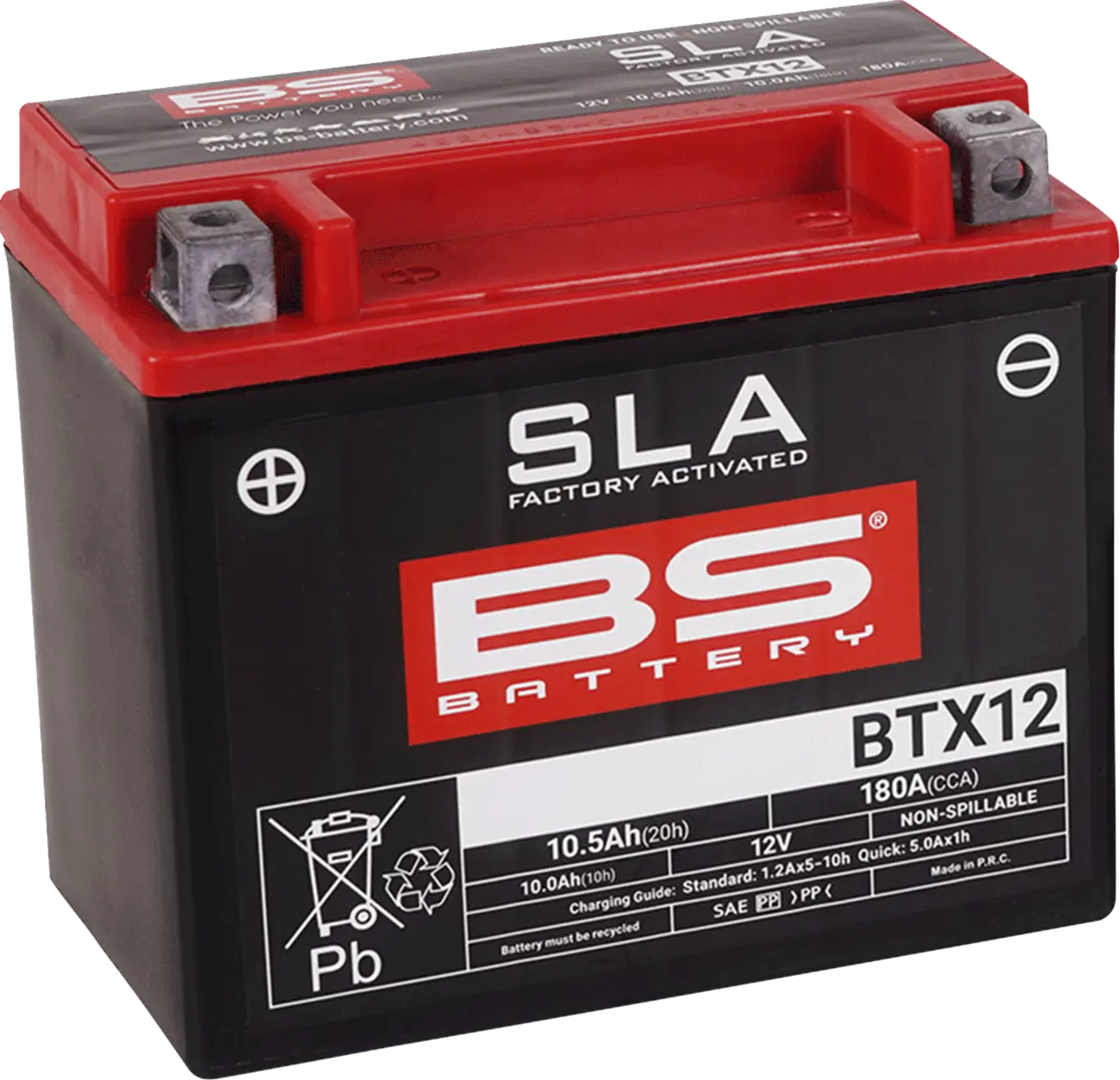 BS Battery AGM 12V 10Ah Motorradbatterie