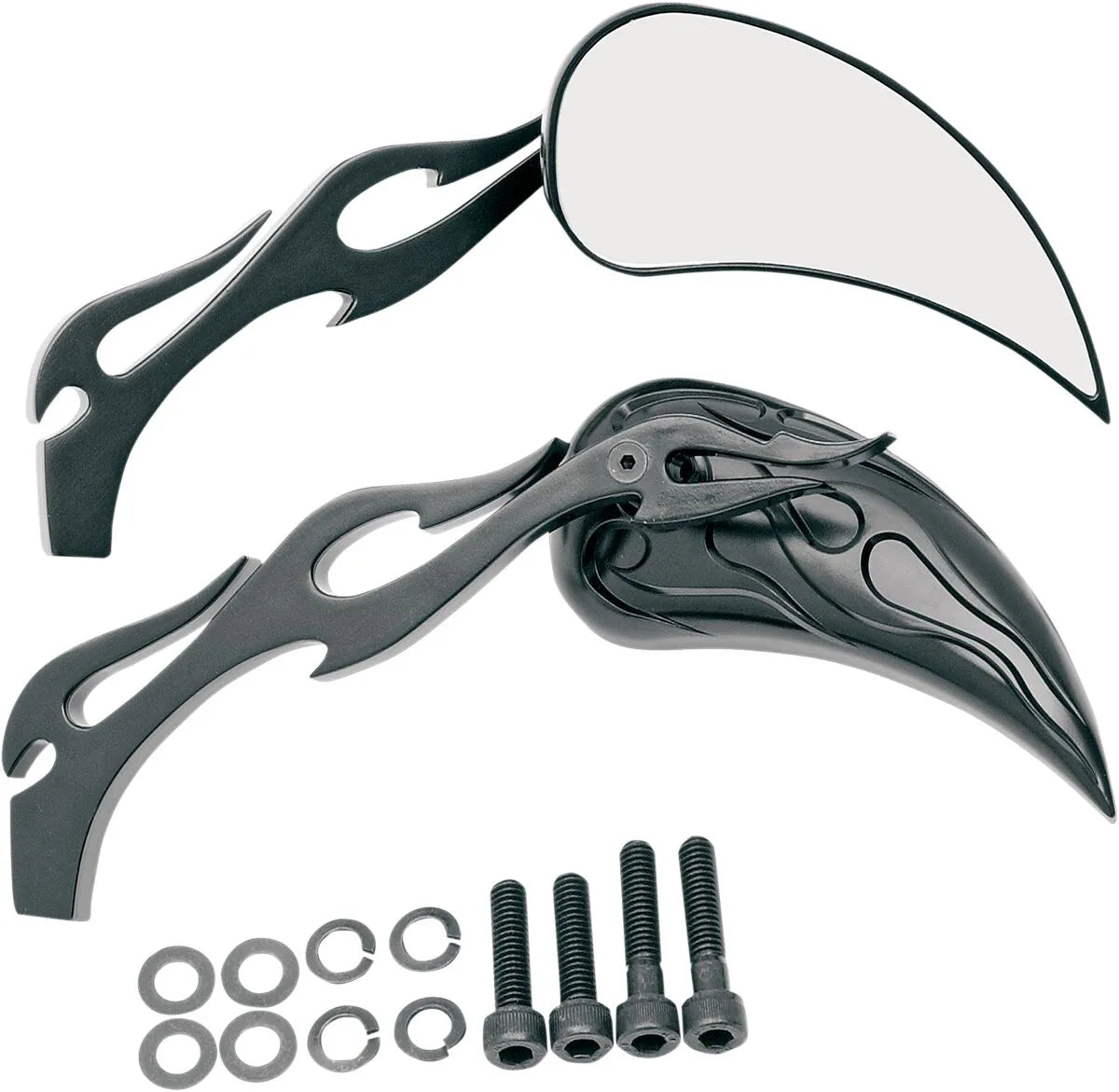 Drag Specialties Flammen-Tropfenspiegel