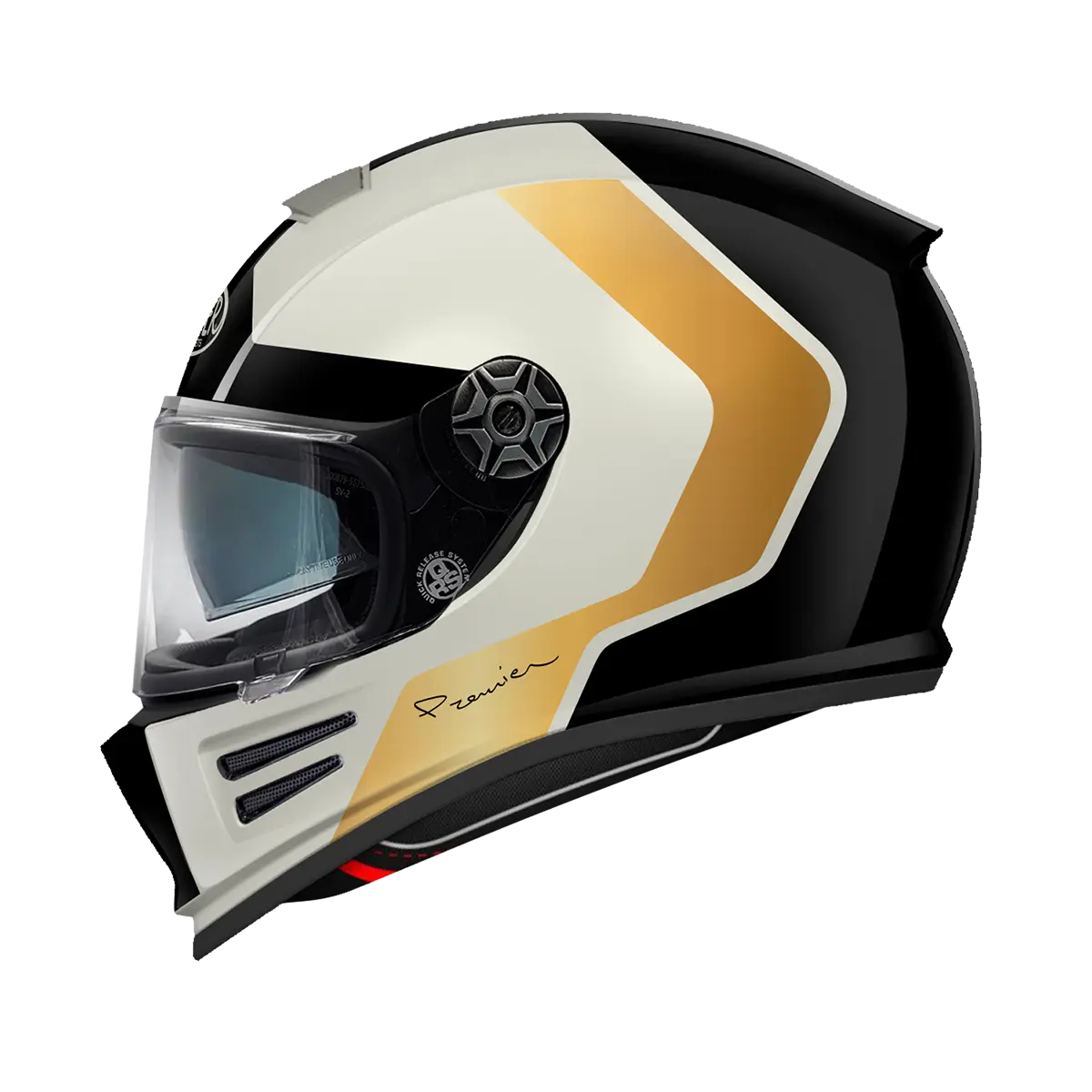 Premier Helmets Commander GP Integralhelm Street Gold/Weiß/Schwarz