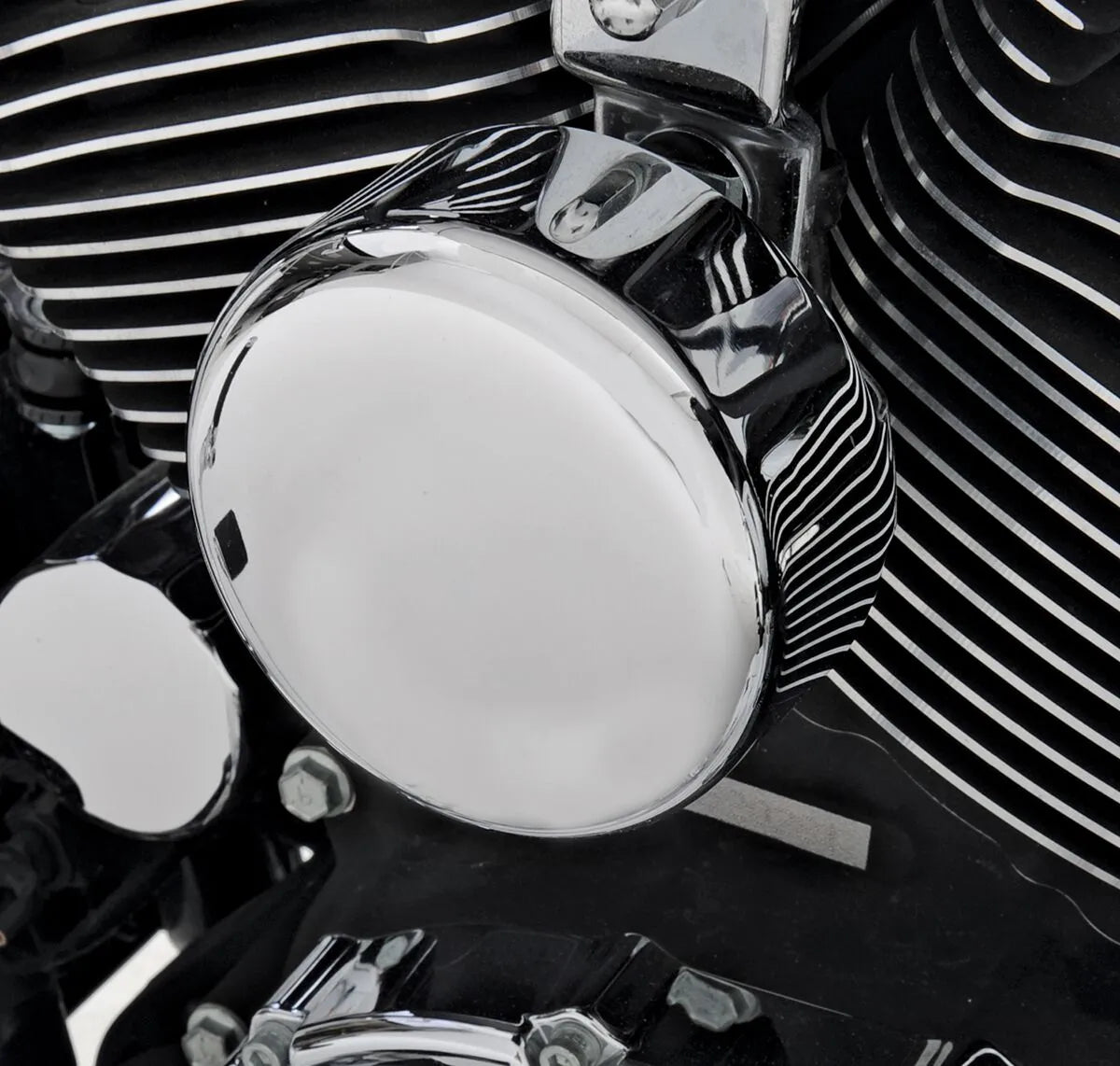 Drag Specialties Hupenabdeckung - Chromstahl, 4-5/8"