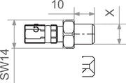 TRW Varioflex-Anschlussstück für M10 x 1,0 Schlauch