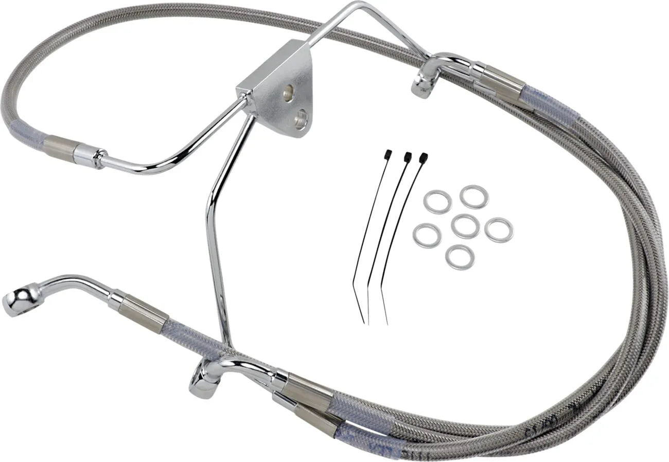 Drag Specialties Bremsleitungssatz mit Verlängerung - Edelstahl