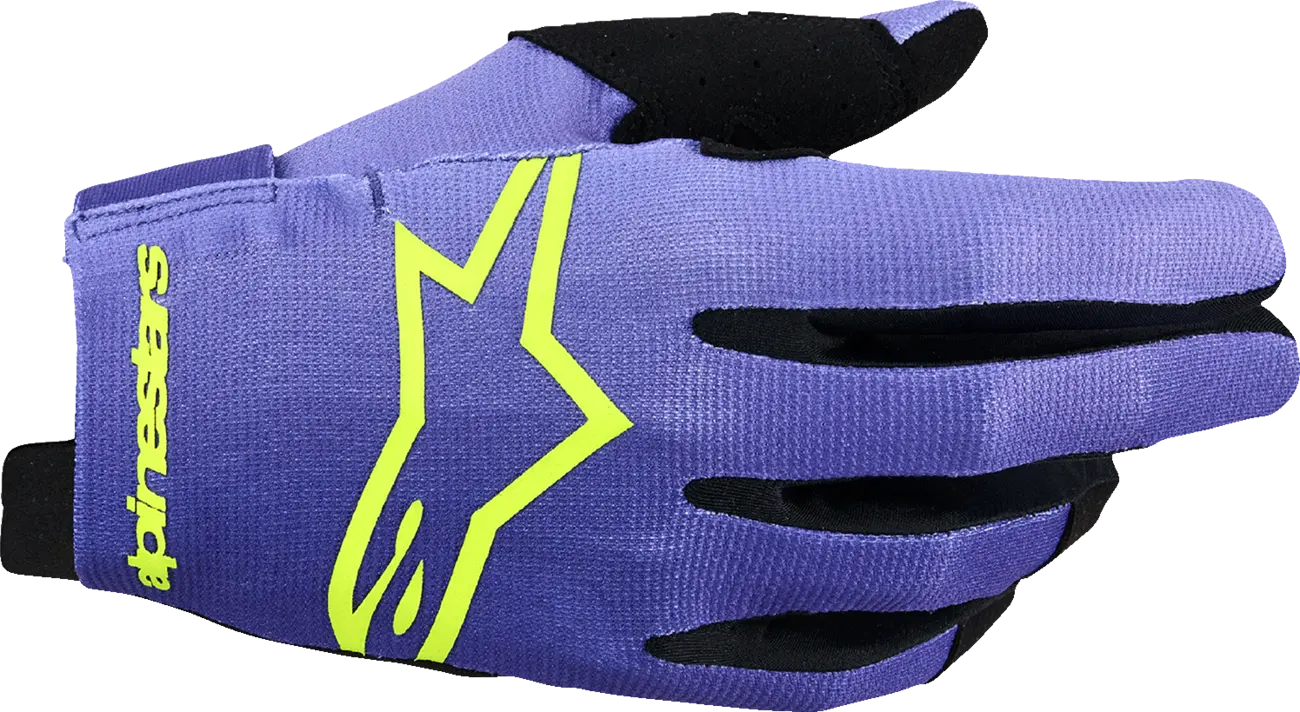 Alpinestars Radar Handschuhe – Schwarz/Lila/Fluoreszierendes Gelb