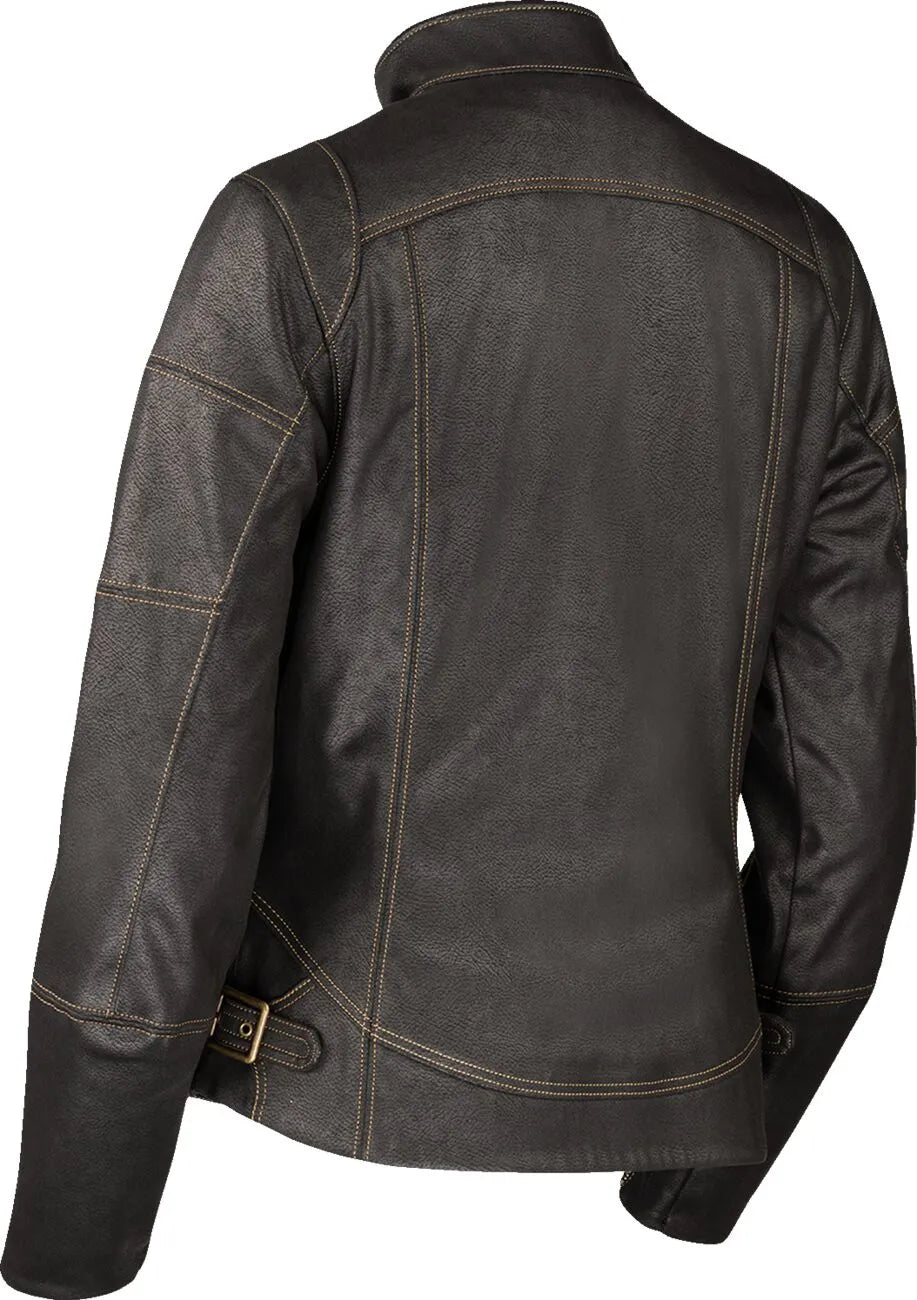Icon Damen-Motorradjacke Tuscadero3™ – Schwarz/Gold