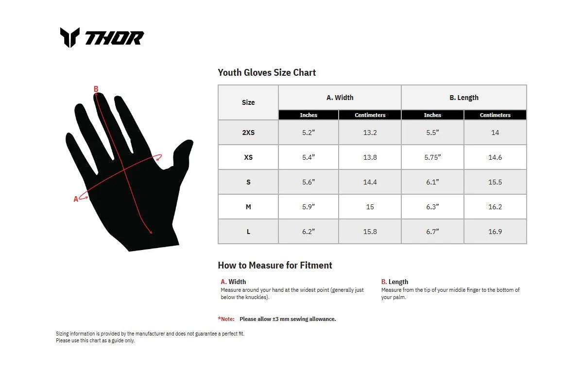Thor Youth Launchmode Split Handschuhe - Marineblau
