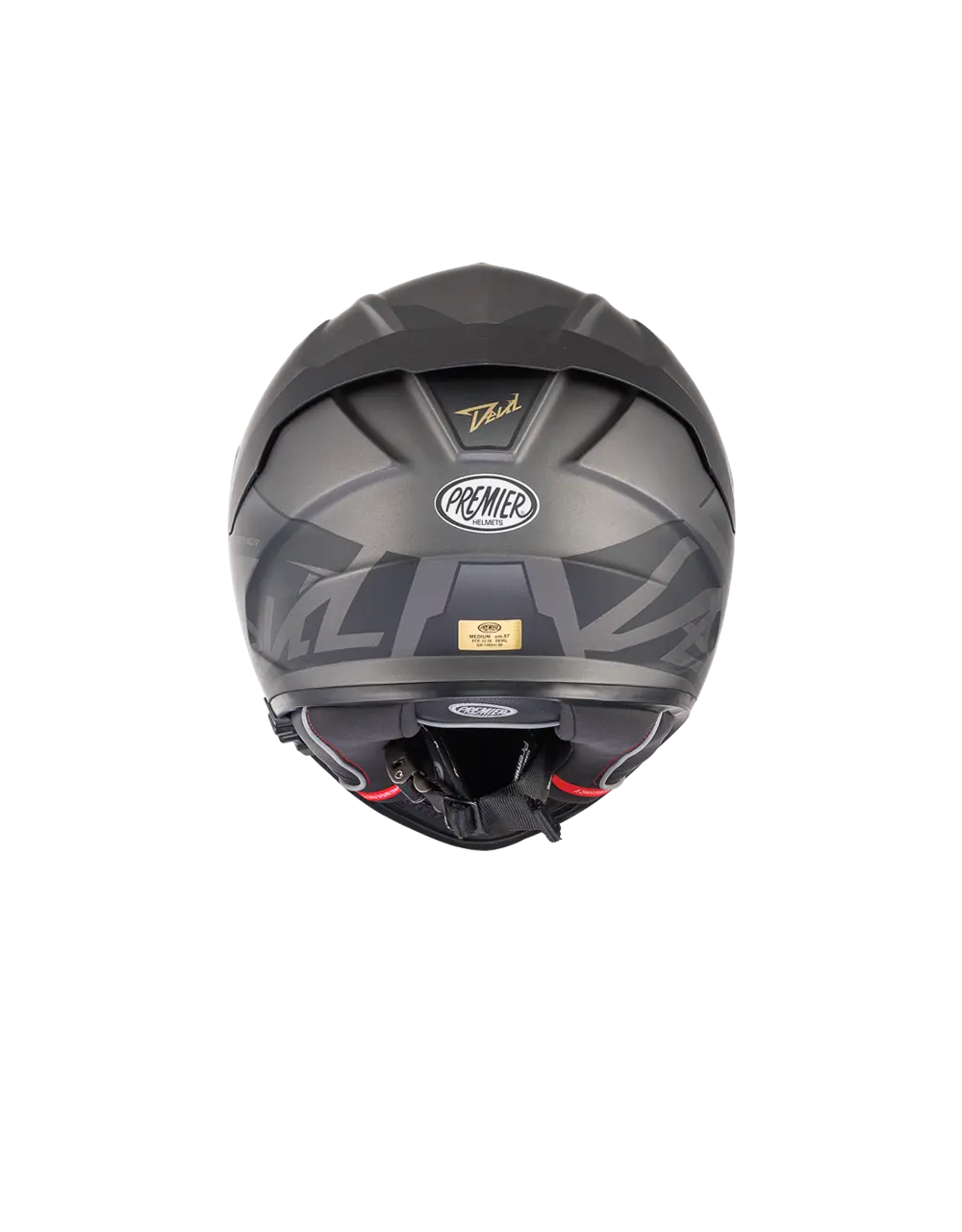 Premier Helmets Devil Mn Integralhelm – Mattgrau/Schwarz