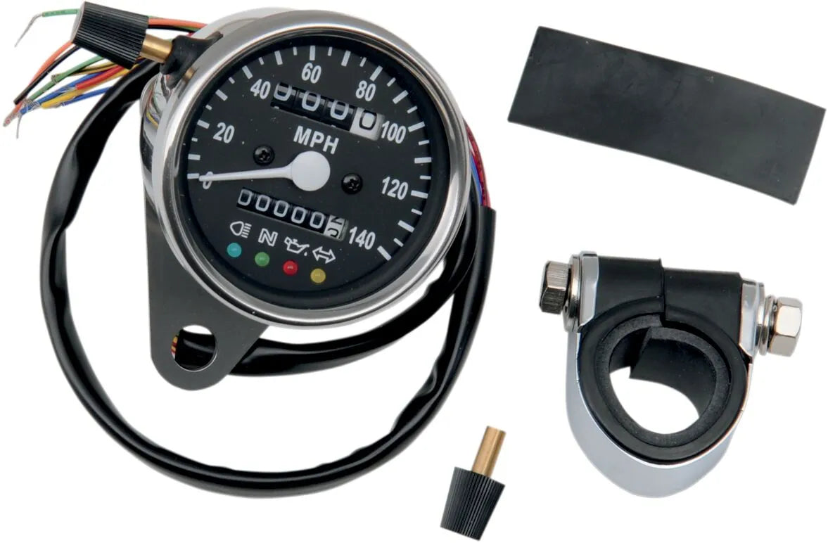 Drag Specialties Mini-Tachometer - 2,4" mit LED-Anzeigen