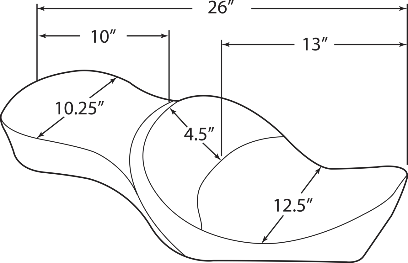 Drag Specialties Flacher 2-Sitzer
