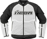 Icon Overlord3 Mesh™ Jacke für Herren - Schwarz/Weiß