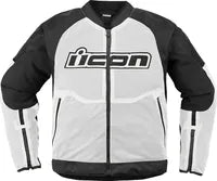 Icon Overlord3 Mesh™ Jacke für Herren - Schwarz/Weiß