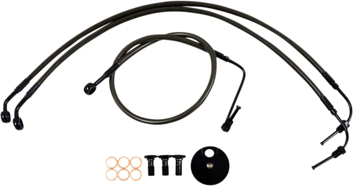 La Choppers Midnight Stahlflex-Bremsleitungssatz mit ABS