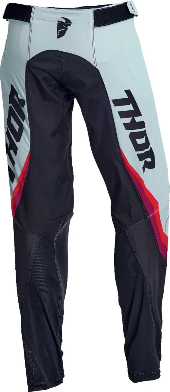 Thor Damen Pulse Rev Rennhose - Schwarz/Dunkelrot/Weiß/Mint