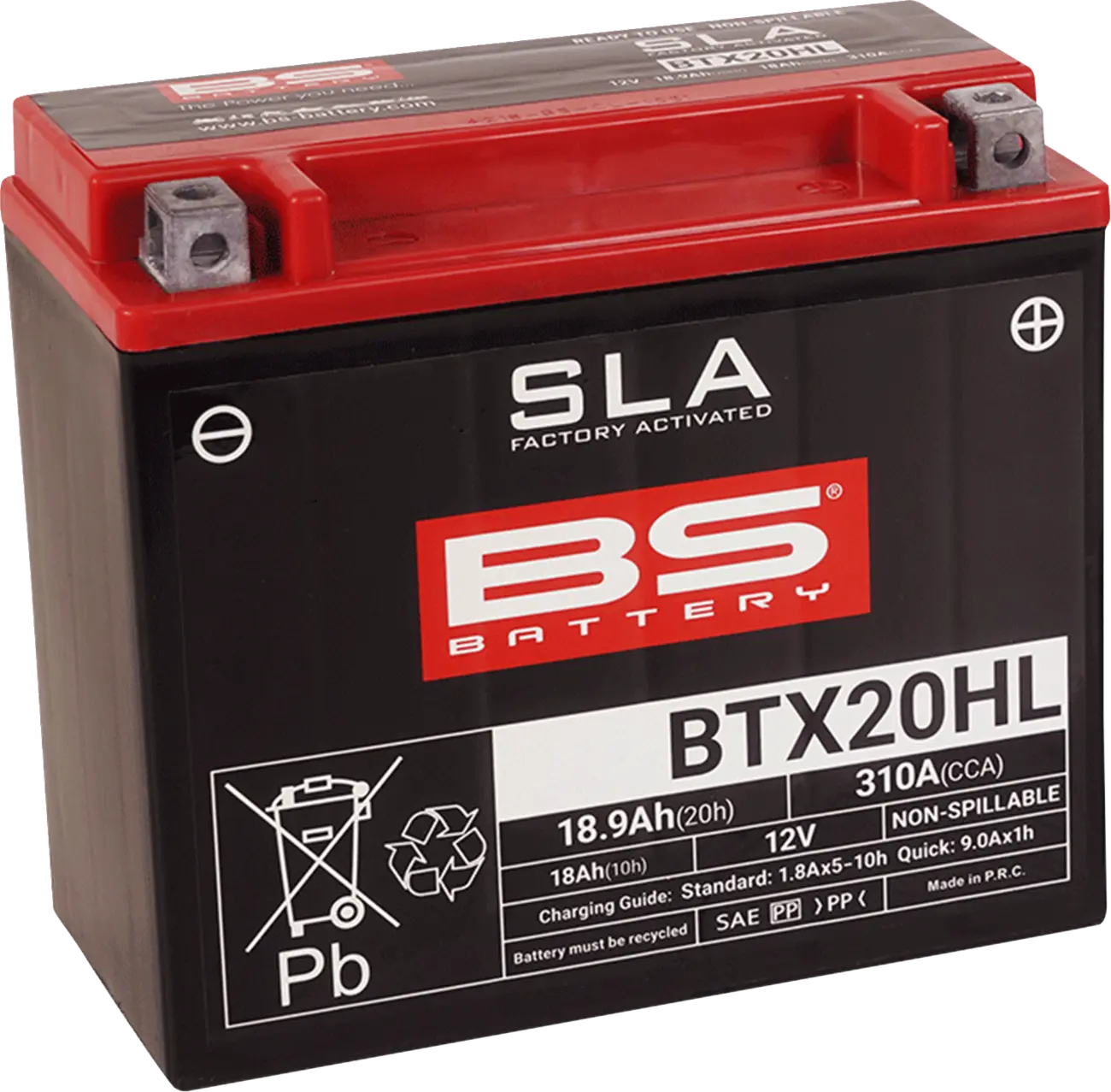 BS Battery AGM 12V 18Ah Motorradbatterie