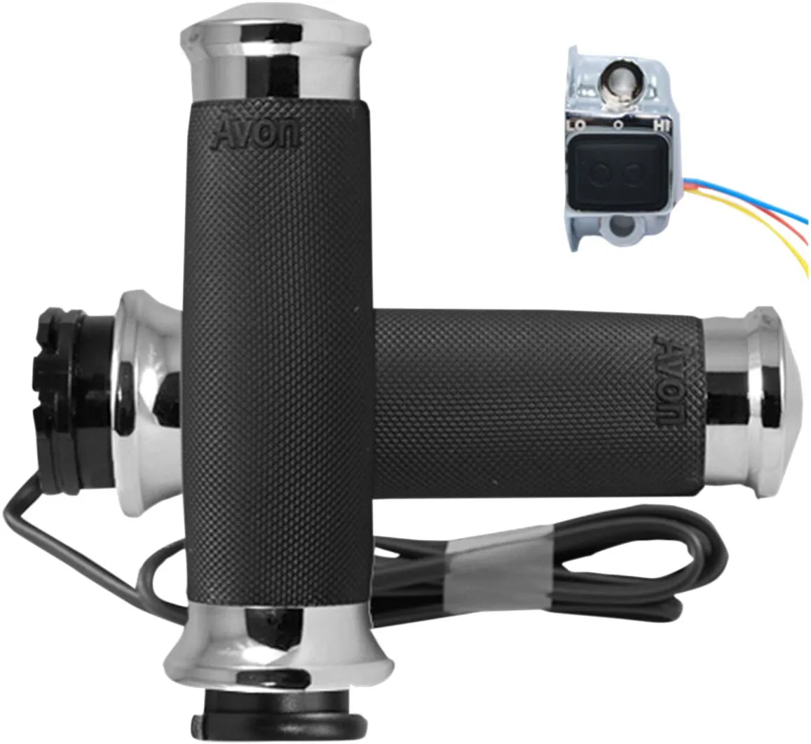 Avon Grips Heizgriffe 1 Zoll Schwarz/Chrom