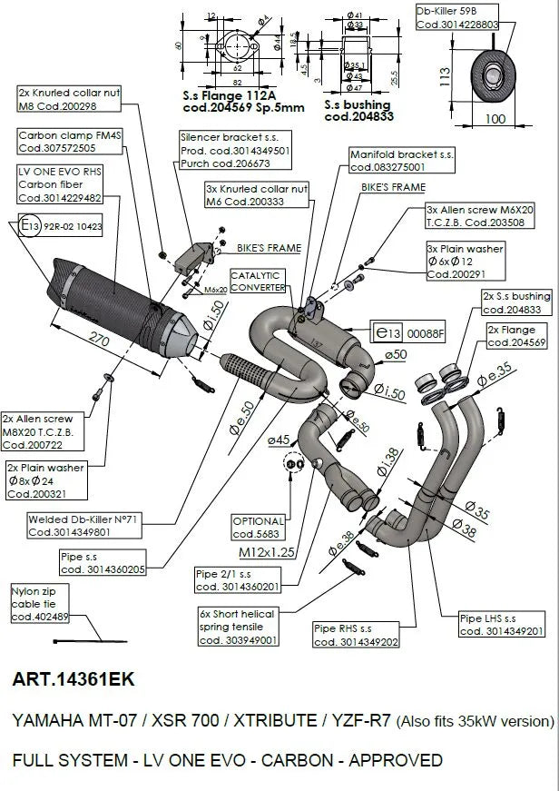Leovince LV One Evo Carbon Komplettauspuffanlage
