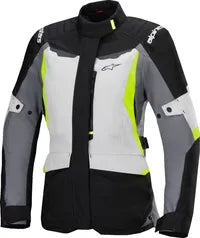 Alpinestars Stella ST-1 Wasserdichte Jacke – Schwarz/Grau/Fluoreszierendes Gelb
