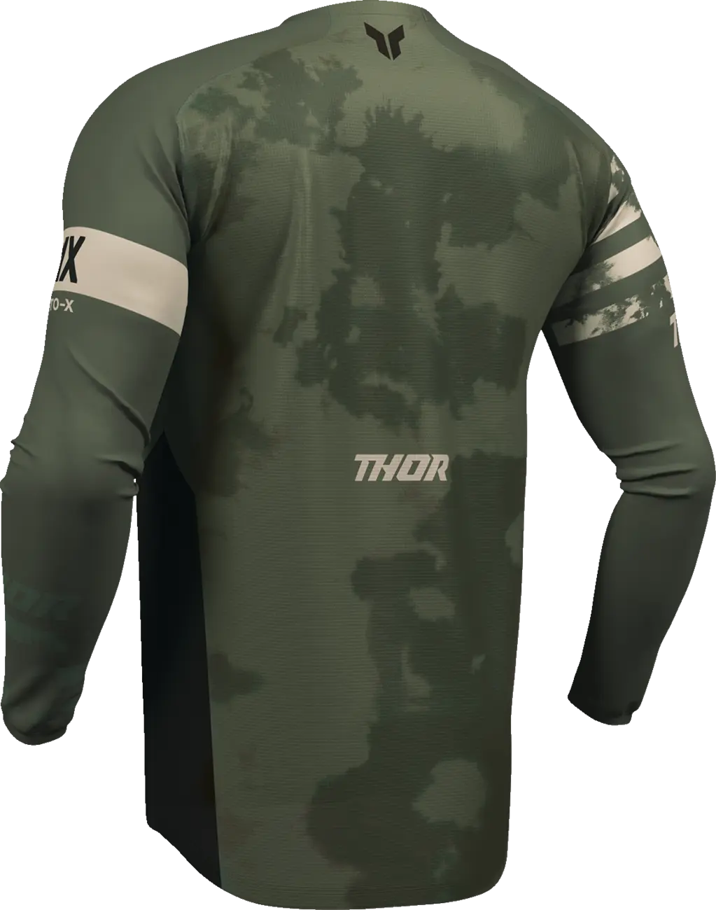 Thor Launchmode Bleach Motocross-Trikot – Schwarz/Camo Grün/Off-White