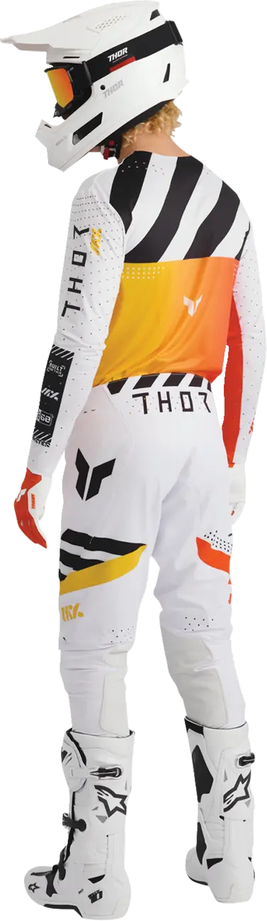 Thor Sportmode Synth Hose – Schwarz/Orange/Weiß/Gelb