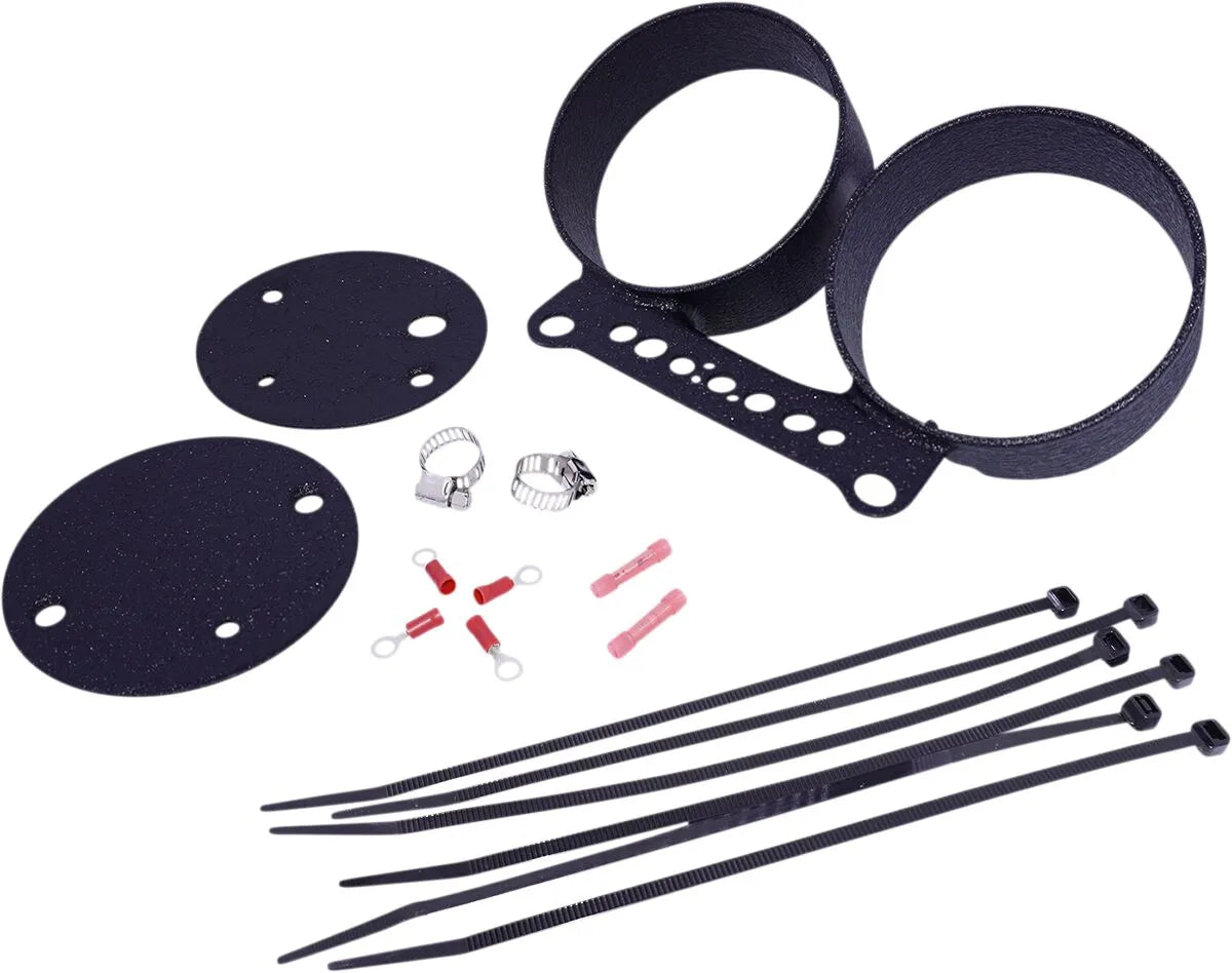 Drag Specialties Halterung für Messgeräte – Schwarz gewellt