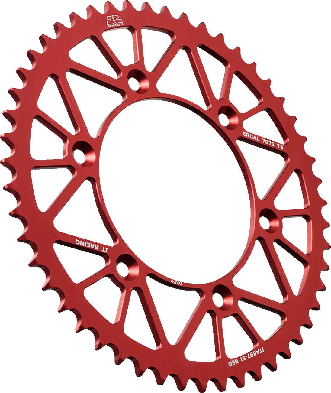 JT Sprockets Aluminium-Kettenrad hinten - Rot
