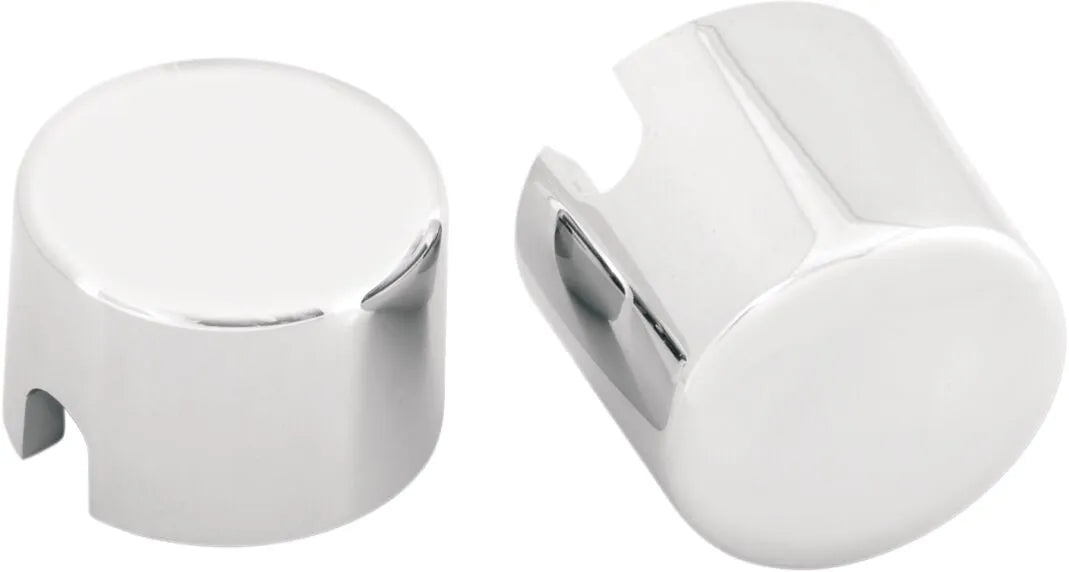 Drag Specialties Chrom-Achskappen – Aluminium