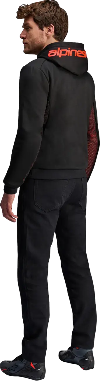 Alpinestars Chrome Air Sport Hoodie - Schwarz/Rot Fluo