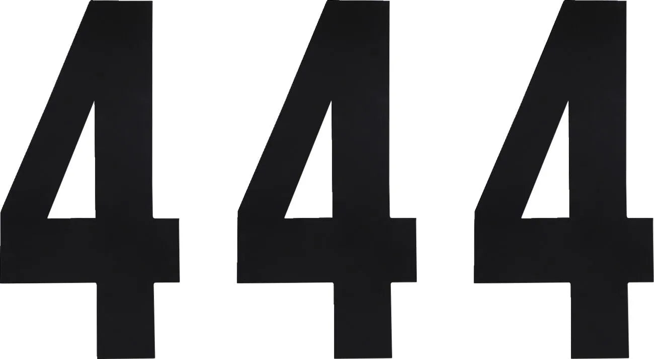 Factory Effex Schwarze 6" Standard-Nummernschildgrafik (3er-Pack)