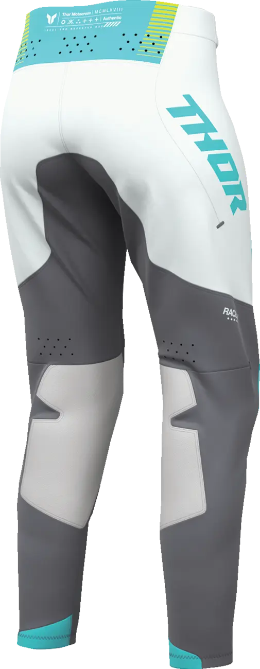 Thor Damen Sportmode Velocity Hose – Grau/Weiß/Neongelb/Türkis