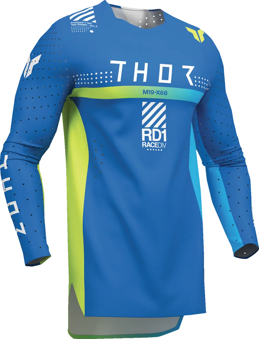 Thor Youth Sportmode Synth Jersey – Blau/Gelb/Weiß