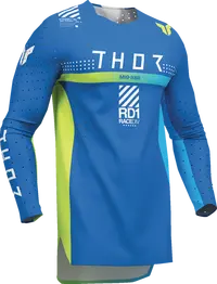 Thor Youth Sportmode Synth Jersey – Blau/Gelb/Weiß