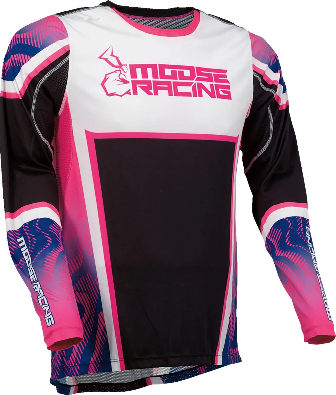Moose Offroad Agroid Jersey – Schwarz, Rosa, Lila, Weiß