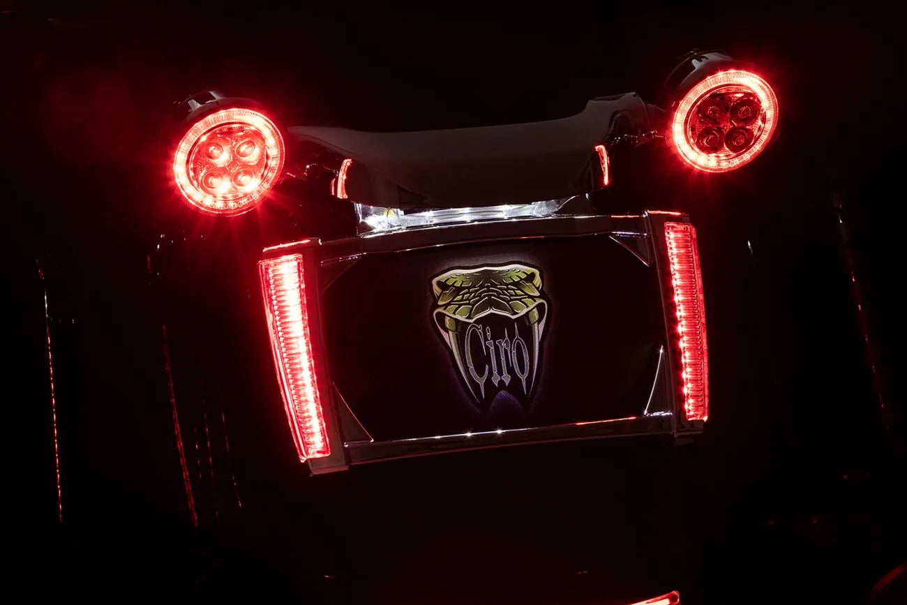 Ciro LED-beleuchteter Kennzeichenhalter für Harley Davidson