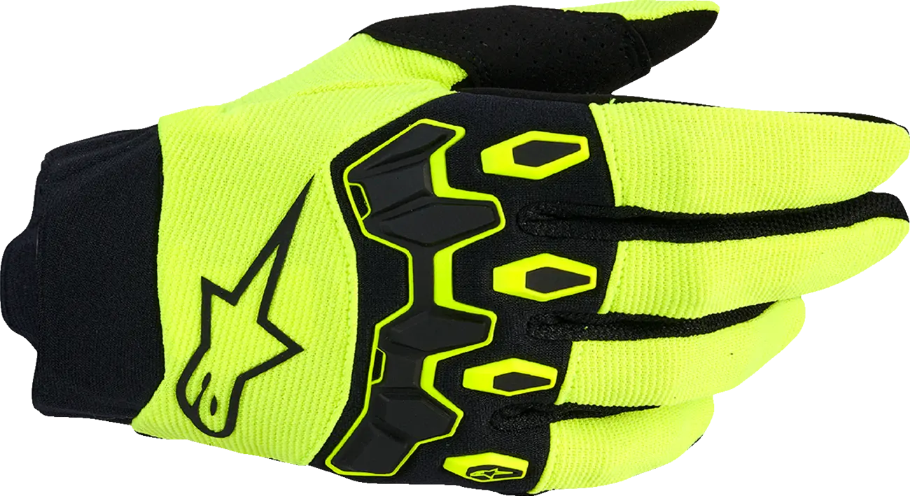 Alpinestars Full Bore V2 MX Handschuhe – Schwarz/Fluoreszierendes Gelb
