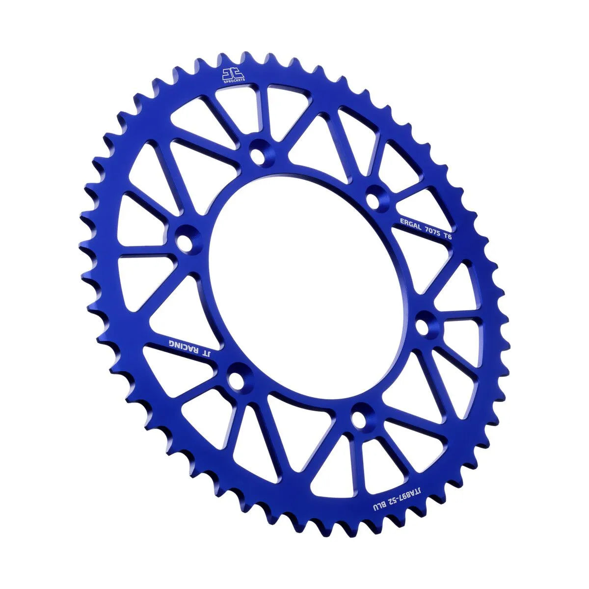 JT Sprockets Aluminium-Kettenrad hinten, 52 Zähne, blau