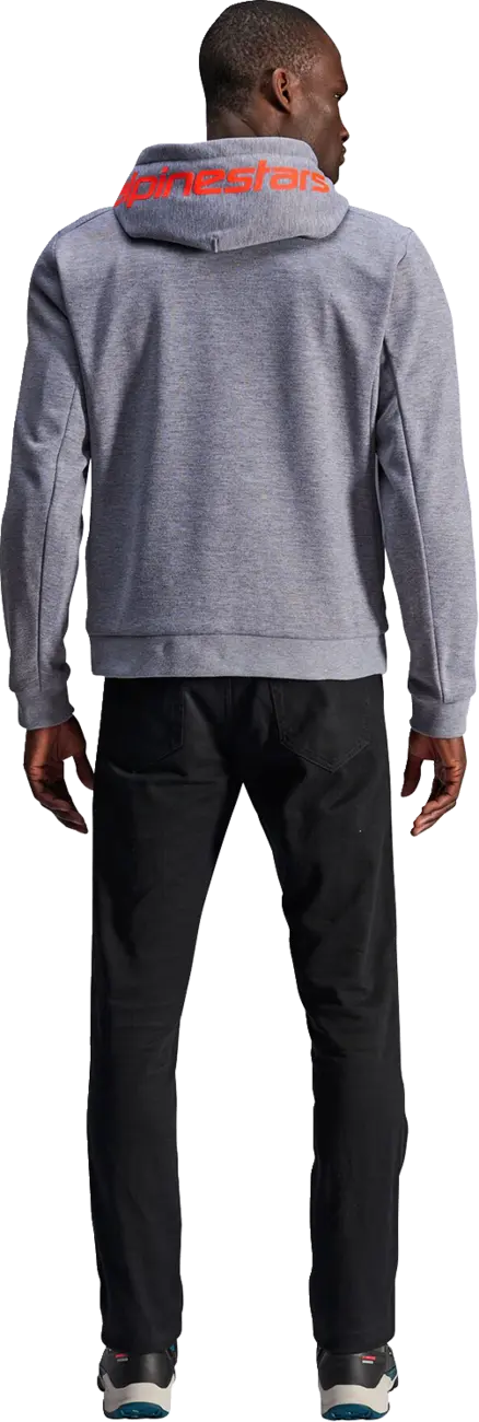 Alpinestars Chrome V2 Sport Hoodie - Heather Gray/Red Fluo