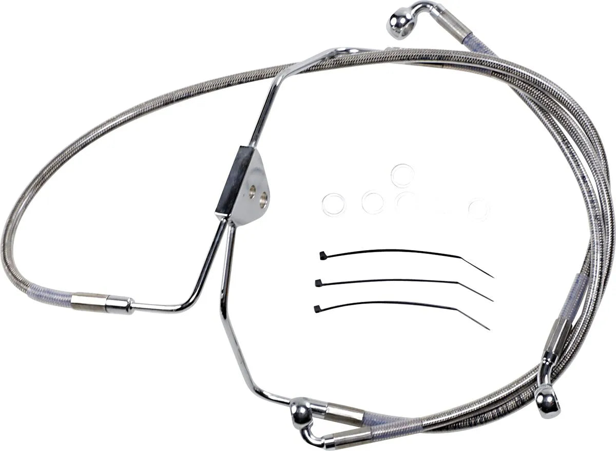 Drag Specialties Bremsleitungssatz mit Verlängerung - Edelstahl