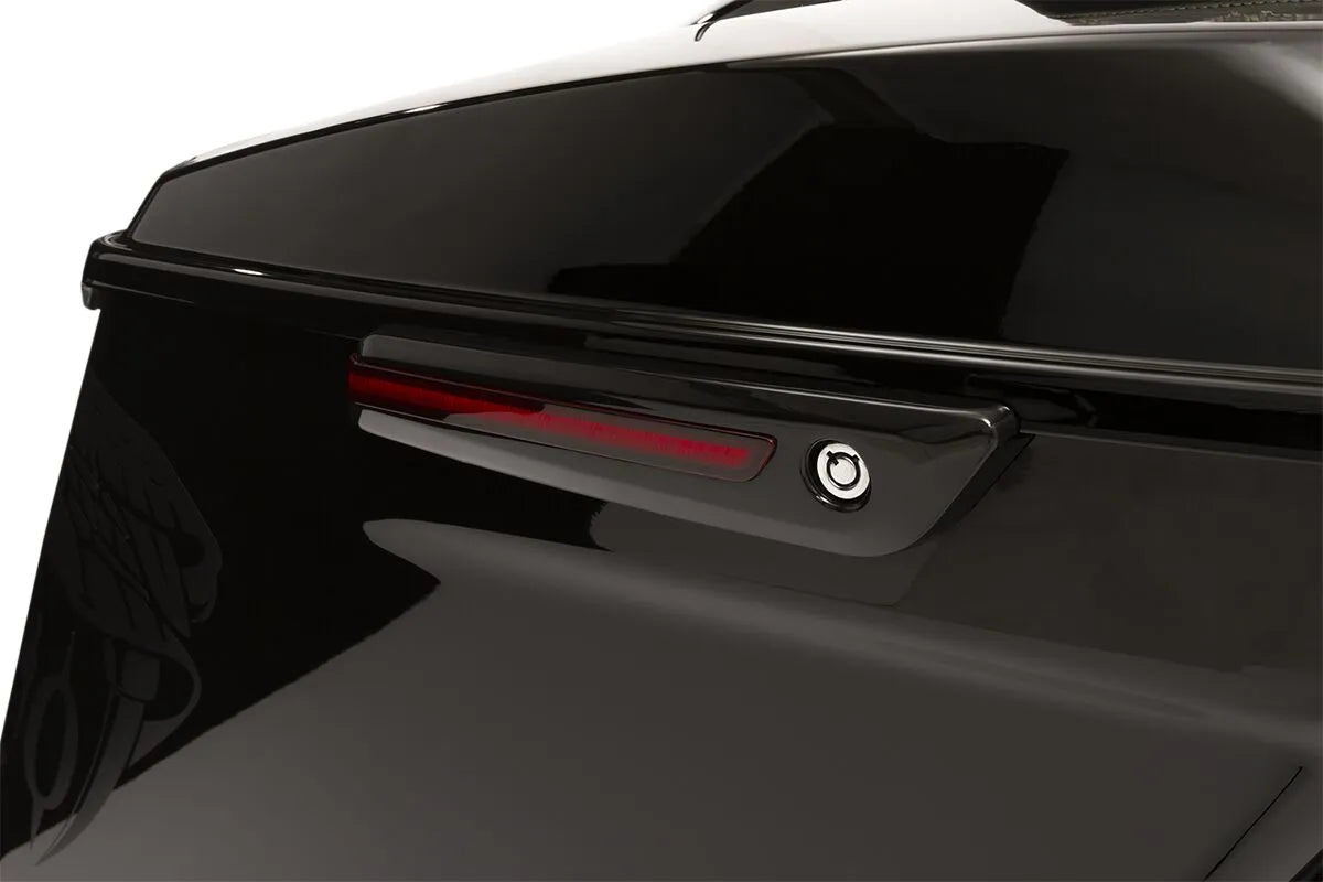 Ciro LED-Satteltaschen-Scharnierabdeckungen – Schwarz