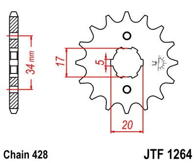 JT Sprockets Ritzel vorne - 14 Zähne