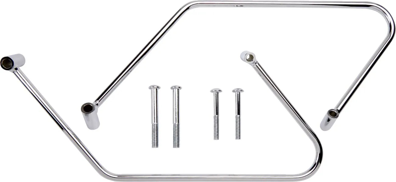 Verchromte Satteltaschenhalterungen