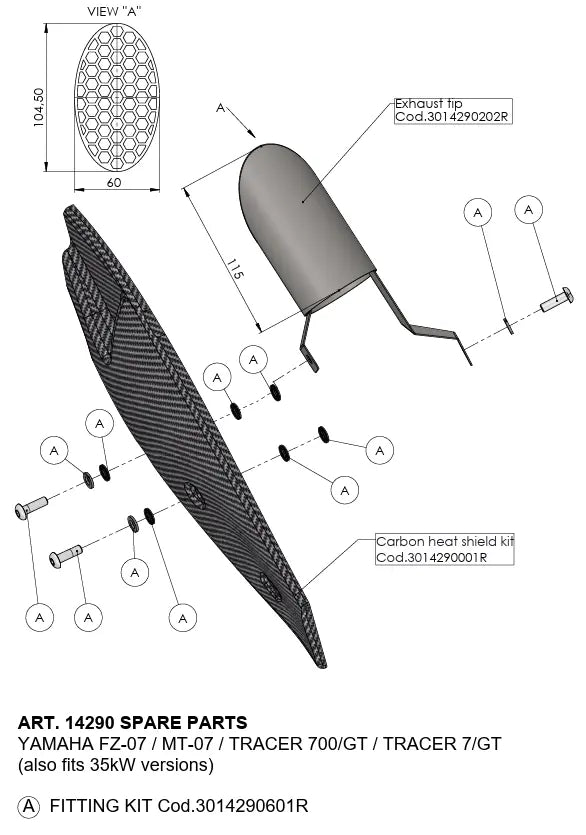 Leovince Custom-Auspuffblende für OEM-System