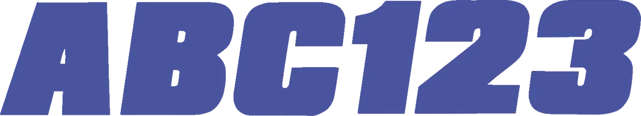 Hardline-Wasserfahrzeug-Kennzeichnungsset – Blaue 3"-Aufkleber