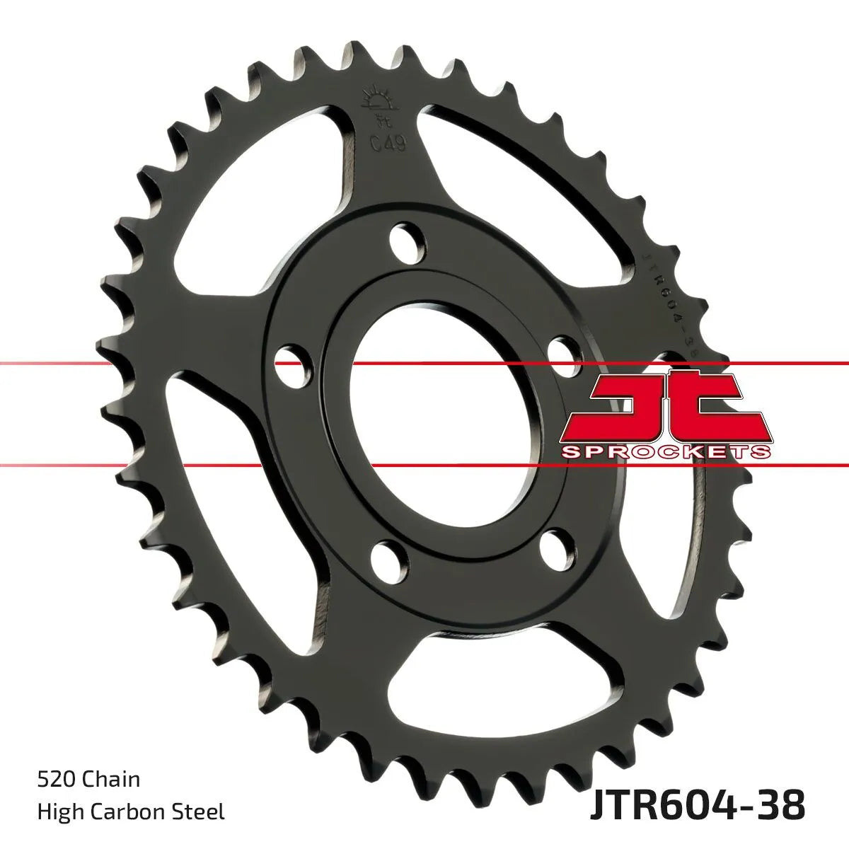 JT Sprockets Stahl-Kettenrad hinten - 520, 38 Zähne